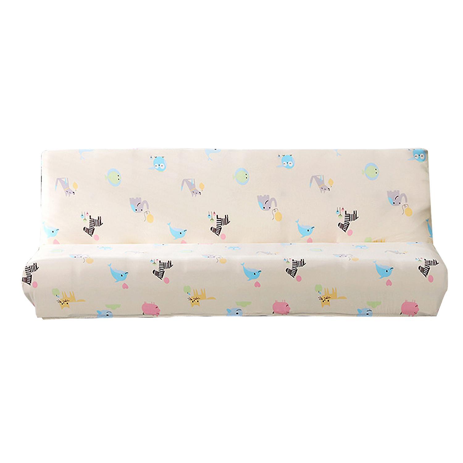 Couch Cover Smooth Easy to Install Printed Universal Armless Elastic Sofa Cover for Armless Sofa