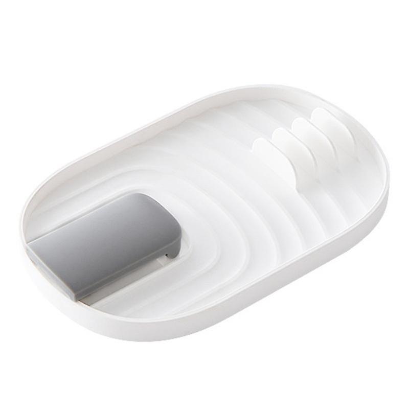 Household Plastic Cooking Spatula Pot Cover Storage Shelf Rack Kitchen Tool