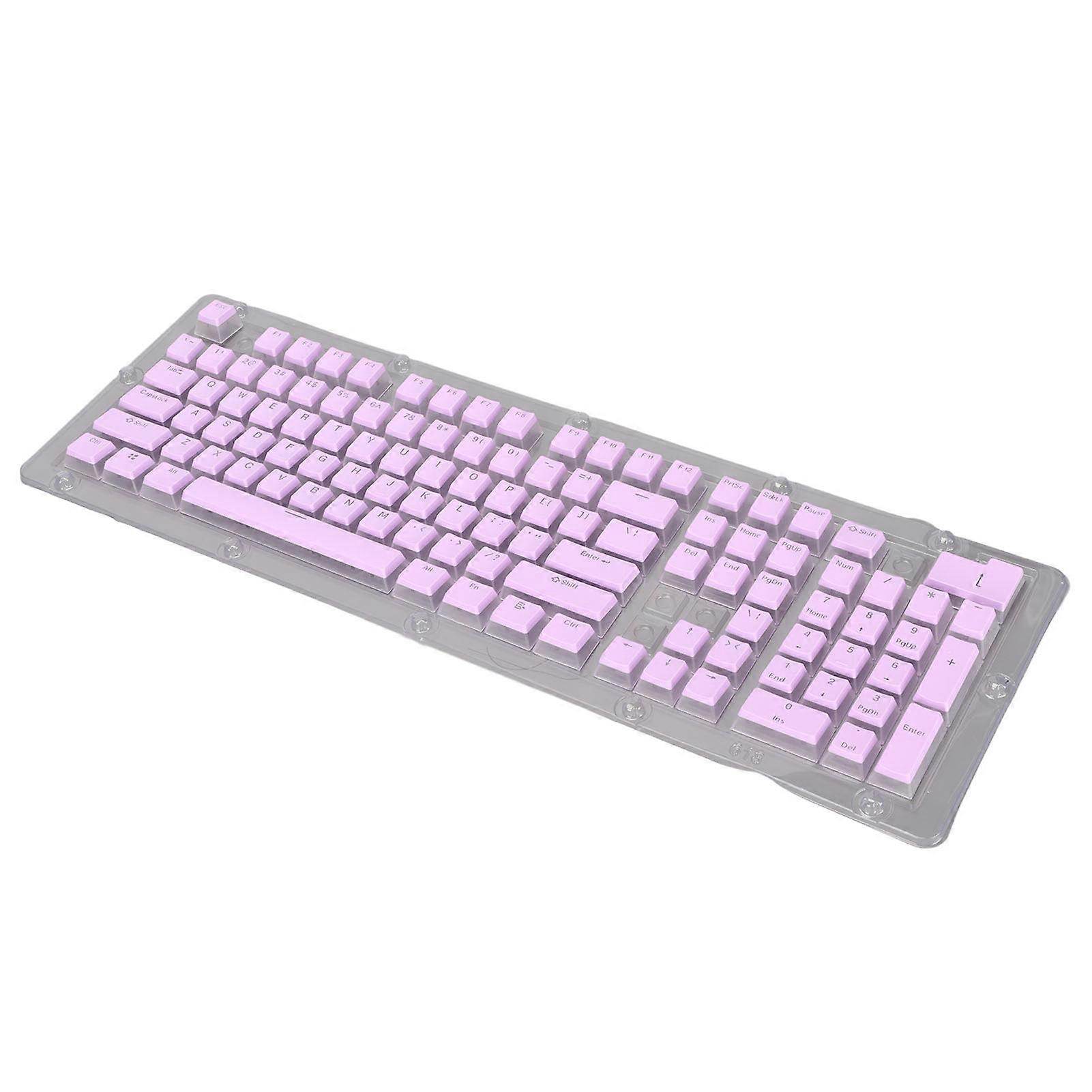 ABS Keycaps 108 Keys Double Layer Two Color Light Transmission Keycap for 61 87 104 108 Keys Mechanical Keyboard Purple
