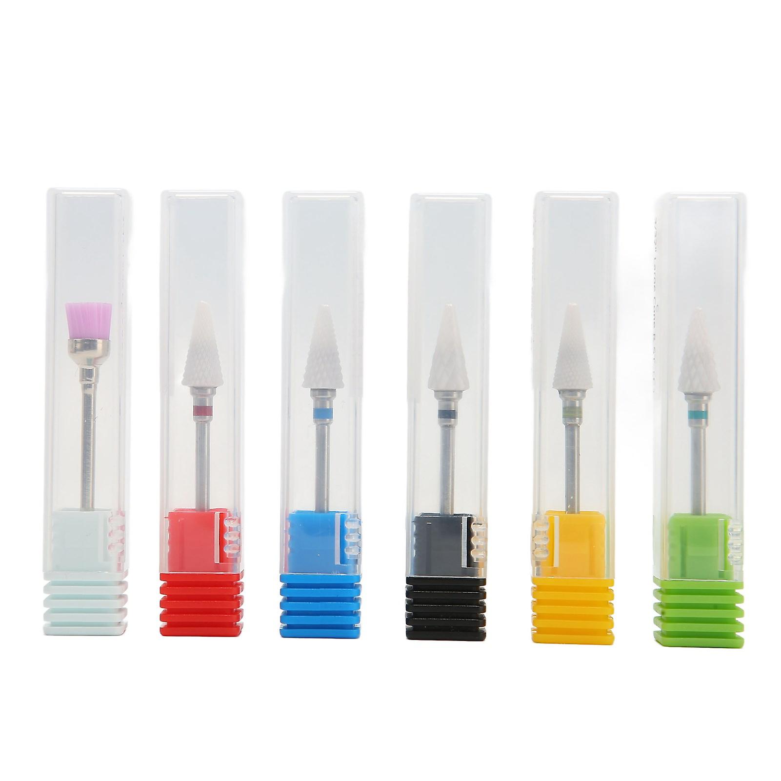 Professional Nail Drill Bit Set, Ceramic Materials & Tungsten Steel Electric Pedicure Tools, Flexible Rotation For Wide Range Of Applications &