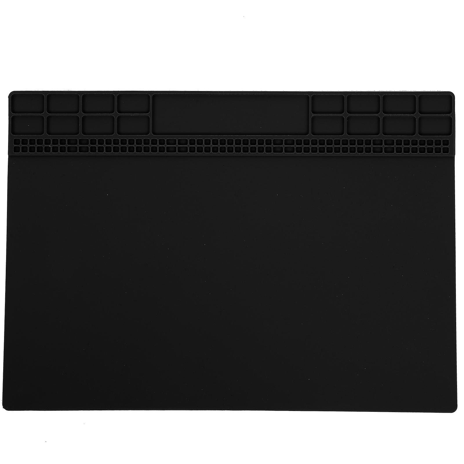 Qukaim Screw Storage Table Mat Silicone Repair Mat, Heat Resistant Pad for Computer and Phone Solder Station, 350 x 250 x 4 mm, Screw Storage
