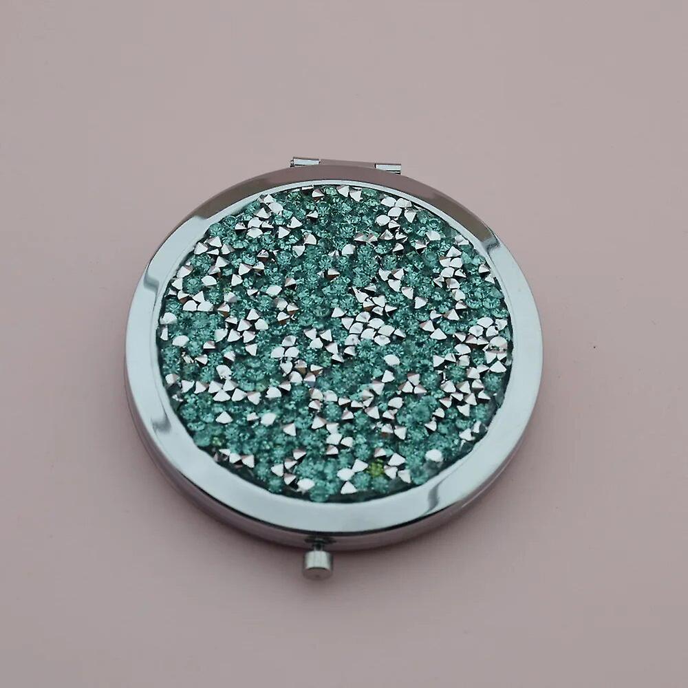 ピースミニメイクコンパクトダイヤモンドアウターフレームミラーポータブルサイドフォールディングメイクアップミラーレディースビンテージメイクアップミラーギフト~20310