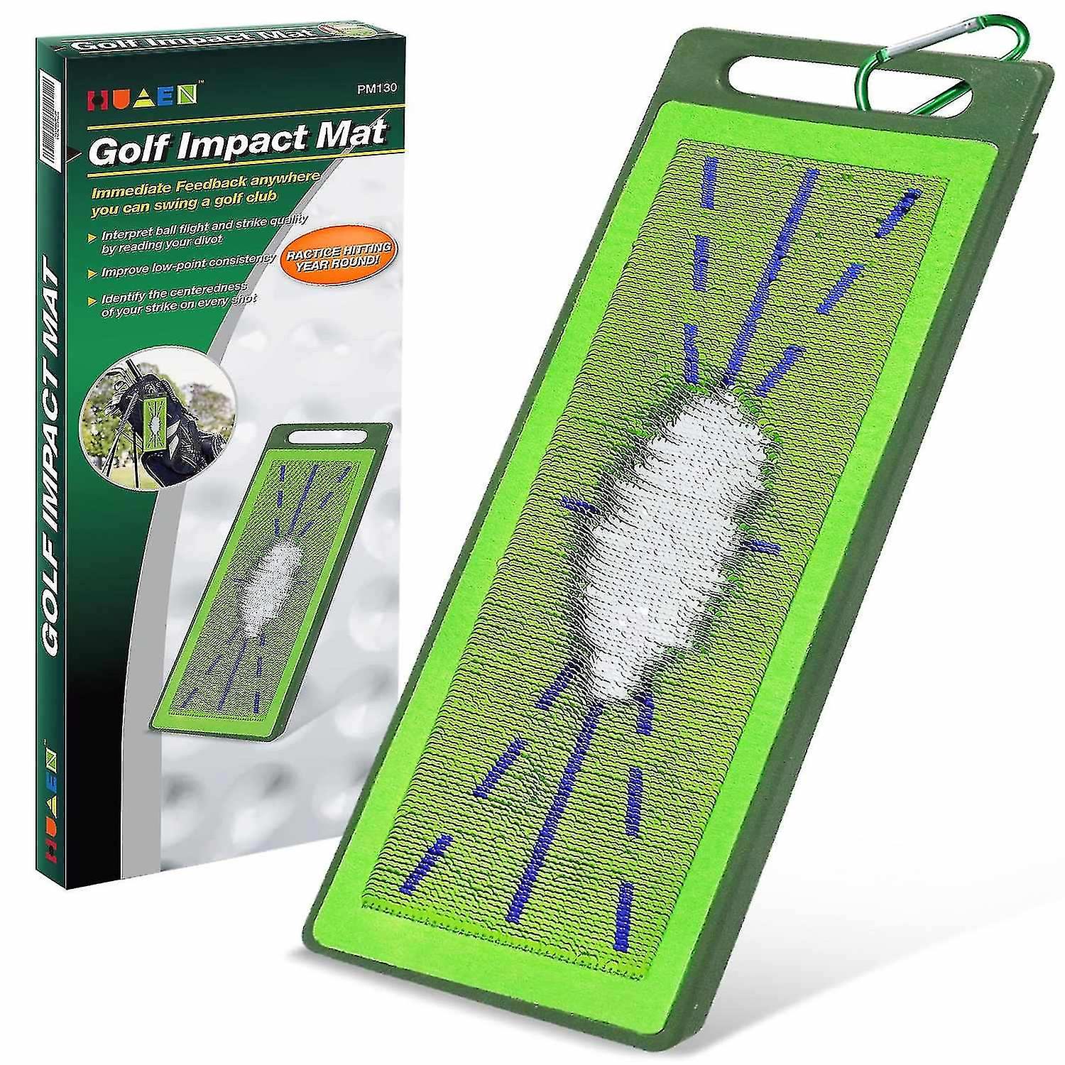 Golf training mat for swing detection shot, upgraded golf hitting mat, path feedback golf practice m