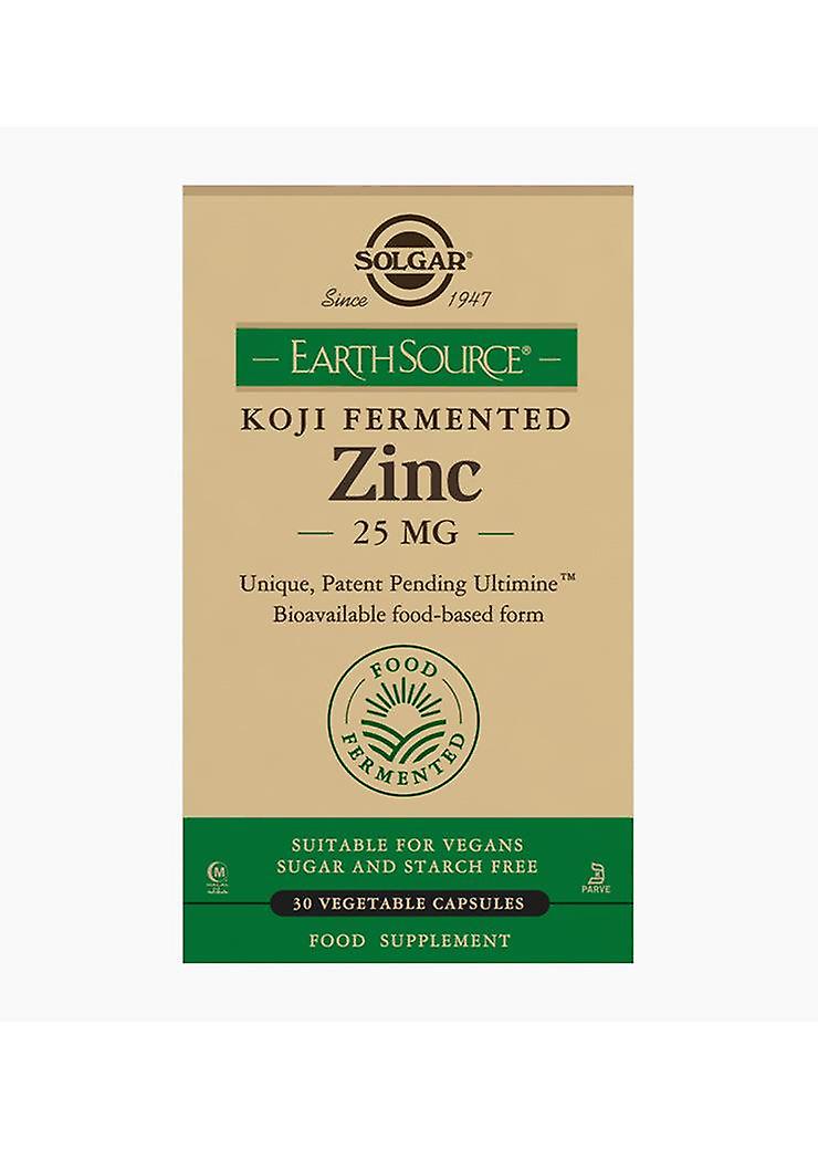 Solgar Earth Source Koji Fermented Zinc 25mg- 30 Vegicaps