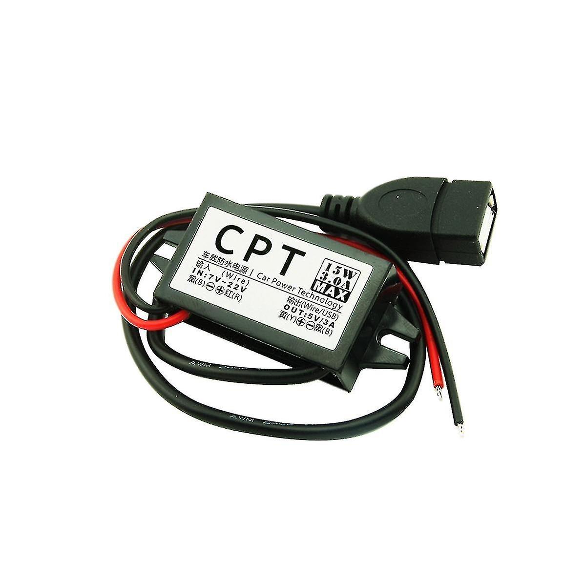 7-22v To 5v 3a Usb Fe Converter Regulator For Car With Overload Over Low Volta
