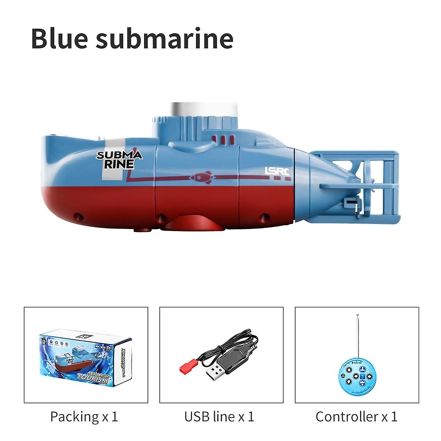 Mini remote control boat submarine 0.1M/s speed remote control boat waterproof diving toy simulation