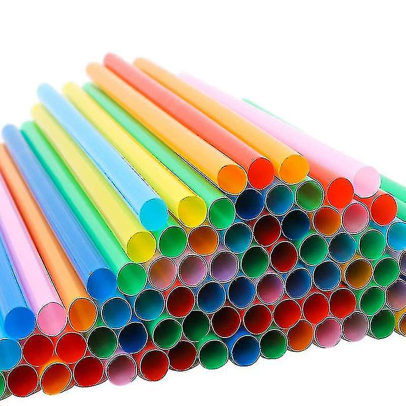 300pcs 10.3in Jumbo Strohhalme Smoothie Strohhalme Milchshake Strohhalme Extra breit Extra lang sortiert hell C