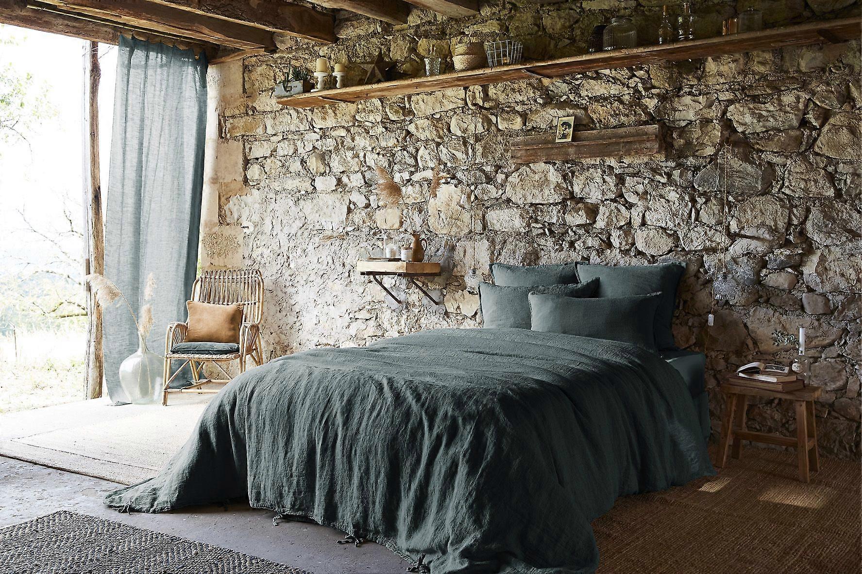 Housse de couette 240 x 220 cm SOLINE Ardoise