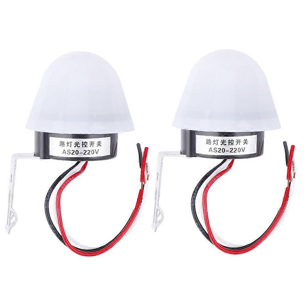 2pcs Automatic On Off Street Light Photoswitch Photocell Sensor Switch220V