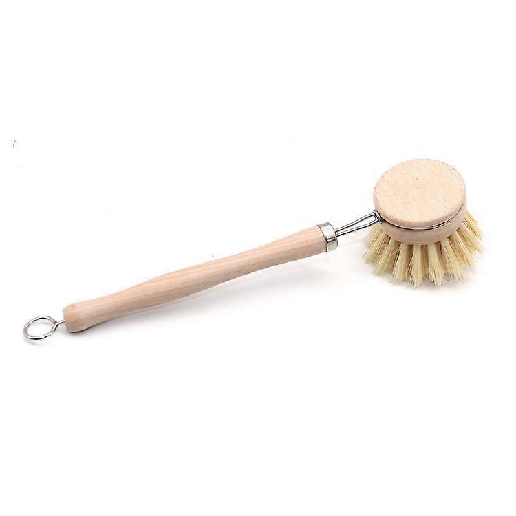 Solid Wood Bamboo Dish Brush Kitchen Cleaning Dish Brush