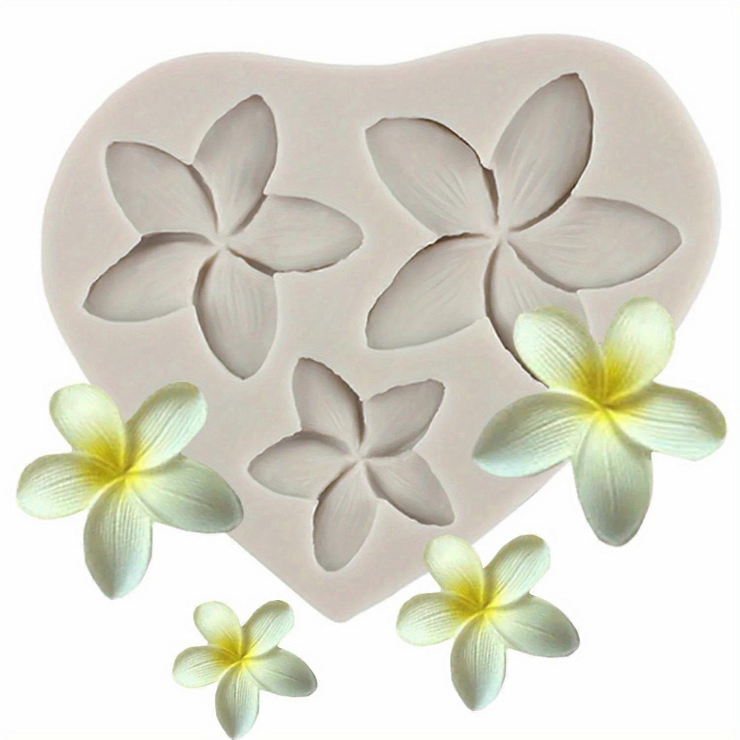 1pc Plumeria Flower Pendant Silicone Mold Wedding Cake Decorating Tools Cupcake Topper Chocolate Fondant Mould Polymer Clay Candy Molds