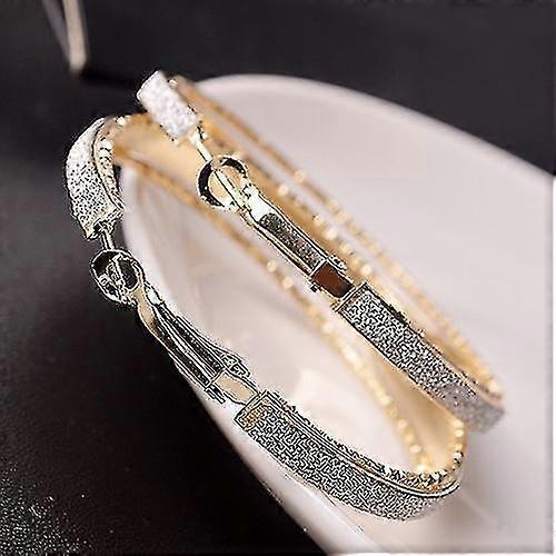 vintage dull round drop dangle big hoop earrings