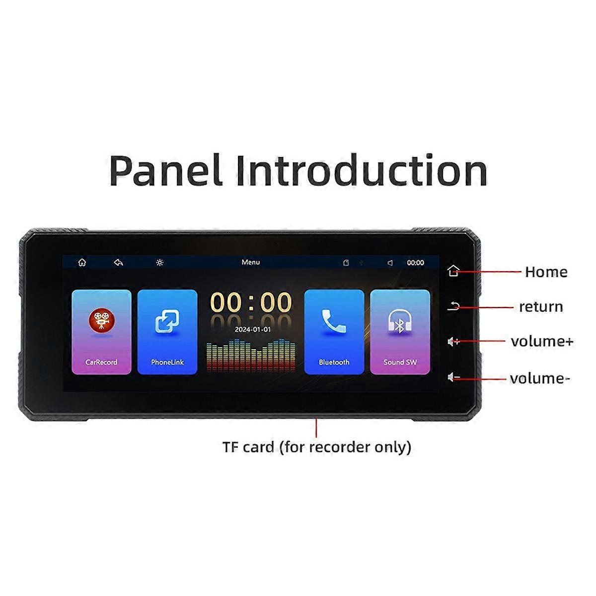 Motorcycle GPS Navigation IP65 Waterproof Wireless Carplay 6.86 Inch Portable Screen MP5 Player Dri