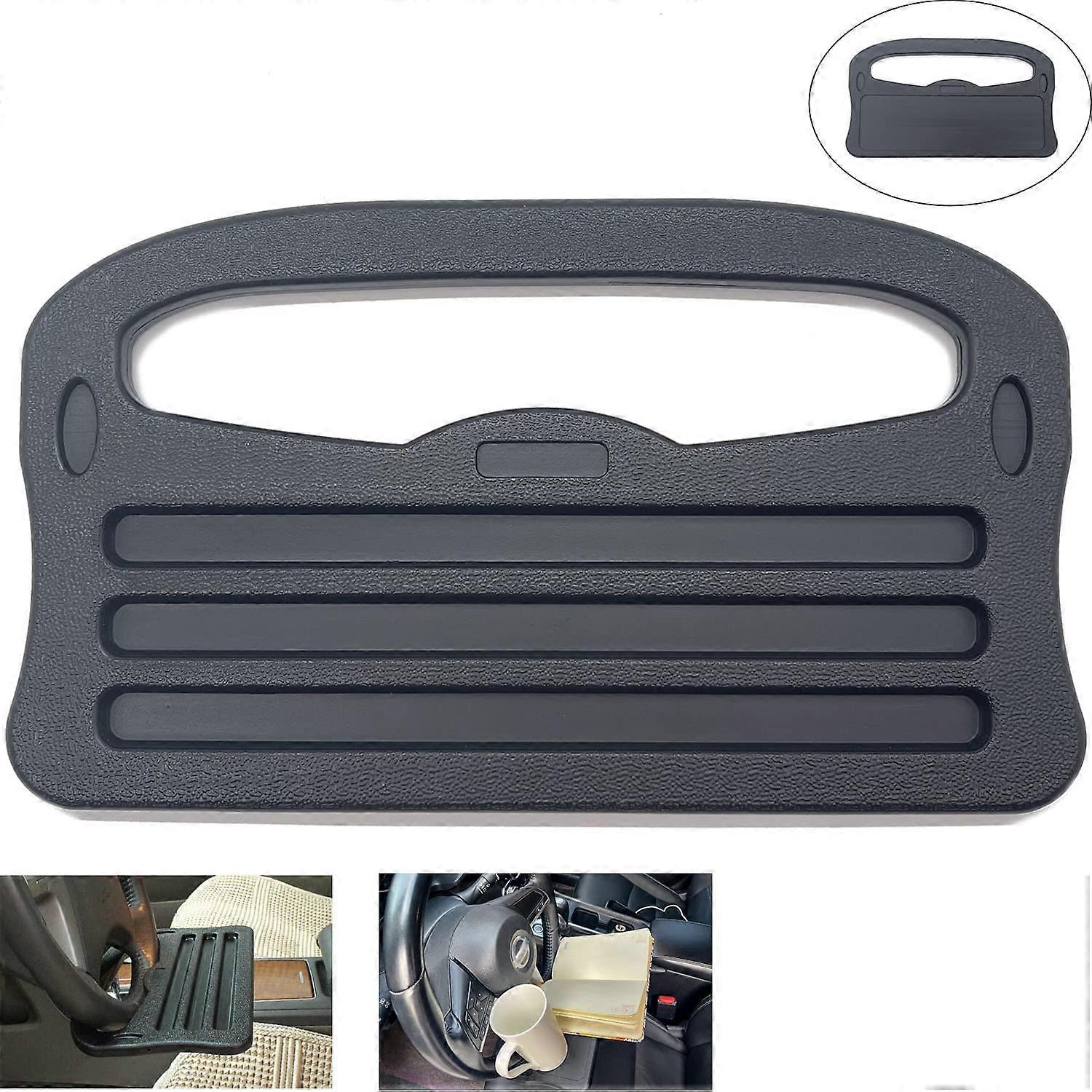 Multifunctional Table Steering Wheel Table Car Steering Wheel Desk Portable Table(Black)