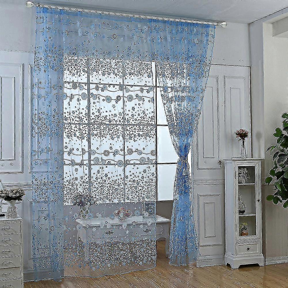 Sheer Voile Curtains 1 Panel Rod Pocket Slot Top Net Window Decor