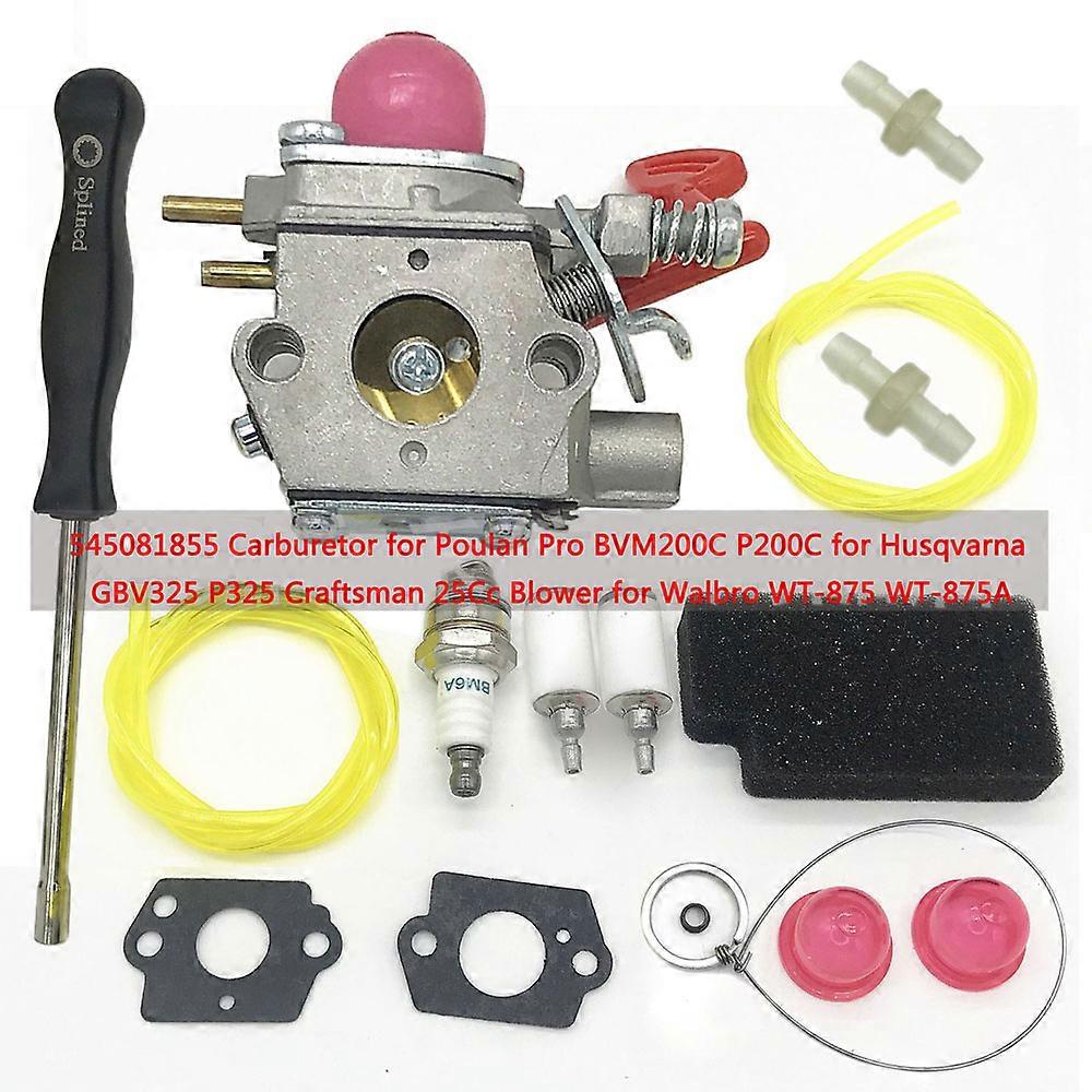 545081855 GBV325 Carburetor for Poulan Pro BVM200C P200C for Husqvarna GBV325 P325 Craftsman 25Cc Blower for Walbro WT-875