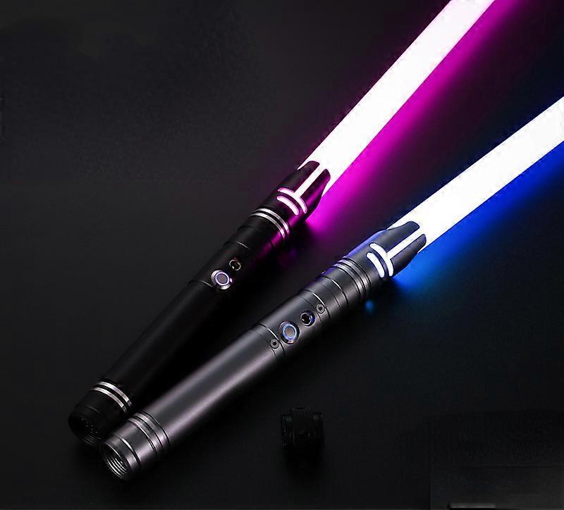 Boys Silver Gray-Black 2Pcs Lightsaber, Laser Sword, 14 Kinds Of Color Changing, Audible Lightsaber Toys, Jedi Knight, Sith Lord Small