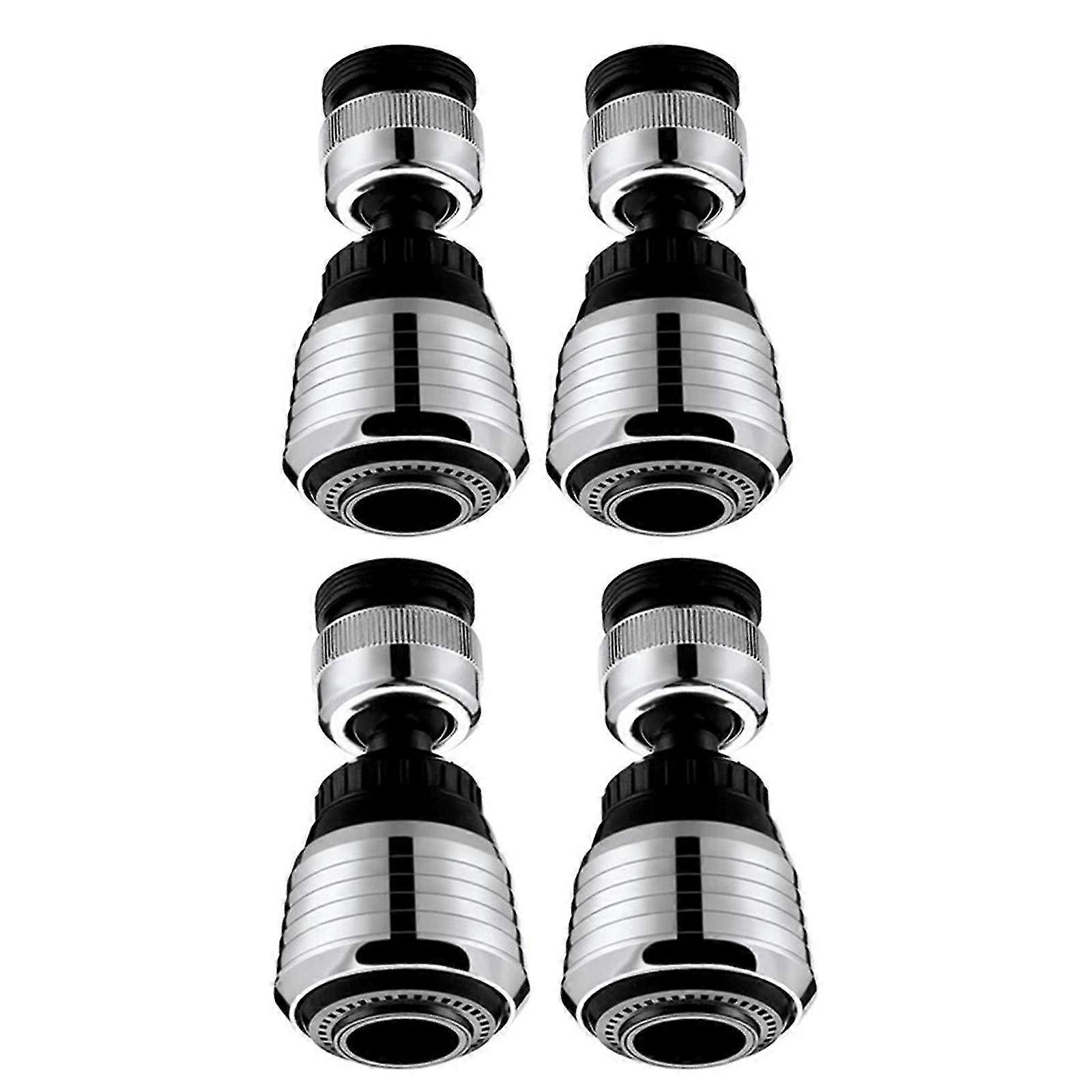 Set 4 duze robinet, Negru/Argintiu