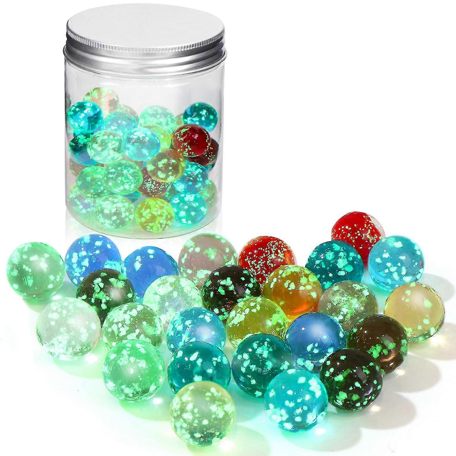 2024 Marbles Bulk, 40pcs/set Marbles Glow In The Dark For Marble Run Game, Colorful G