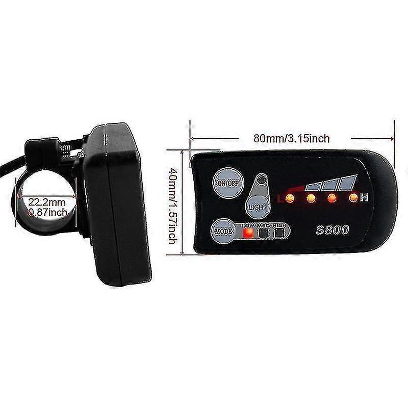 Electric Bicycle 36v48v S800 Led Lcd Meter Control Panel Display