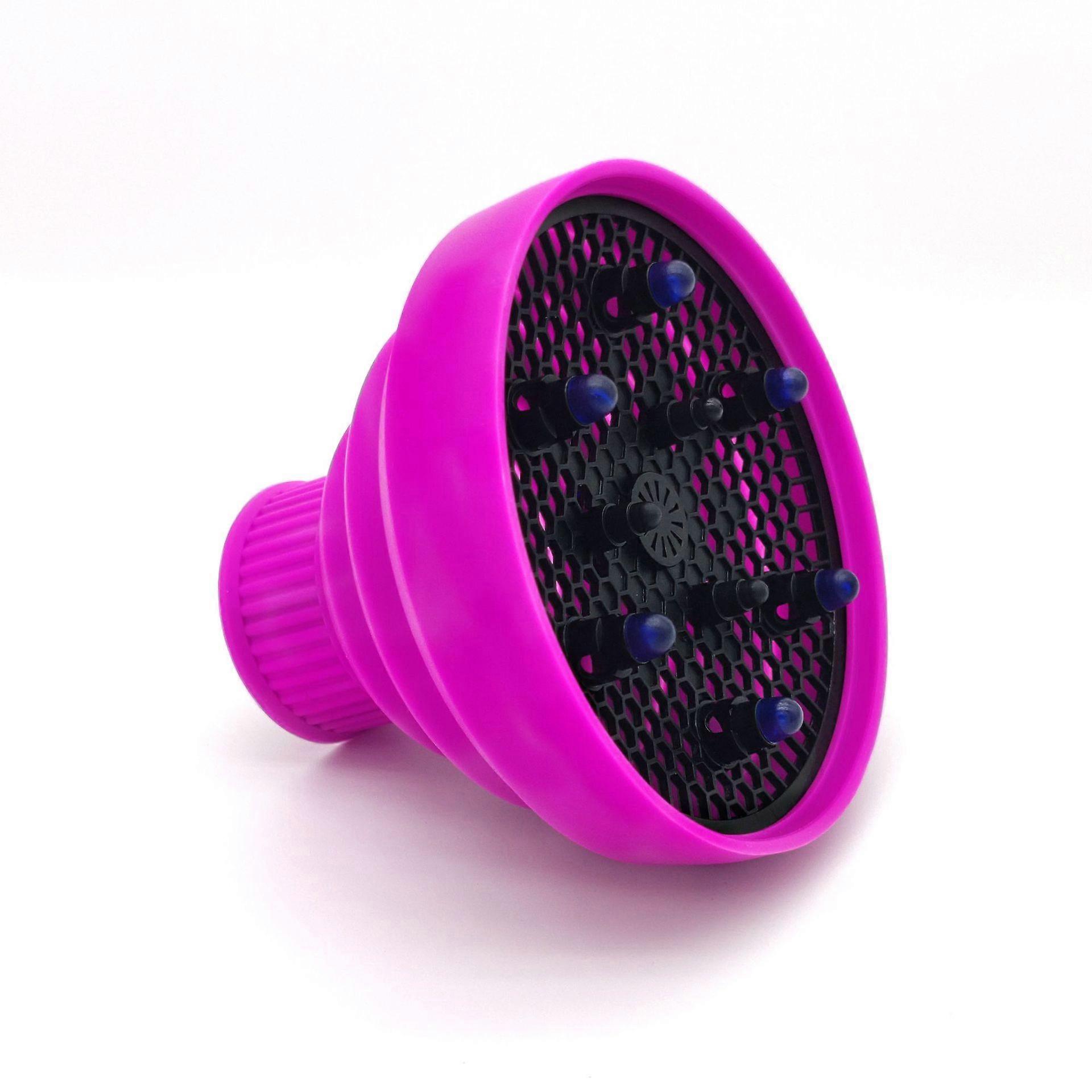 ZK-Universal Foldable Silicone Hair Dryer Cover Hair Salon Tools Hair Dryer Folding Diffuser Cover Fits 4-4.8cm (black)