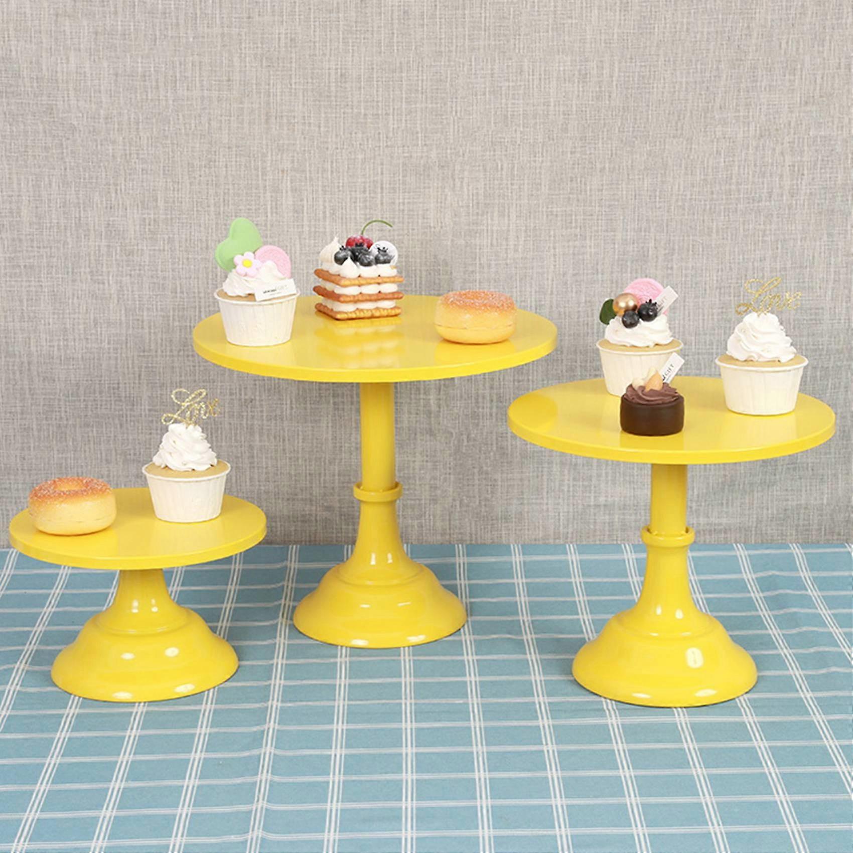Metal Iron Cake Stand Round Pedestal Dessert Holder Cupcake Display ...