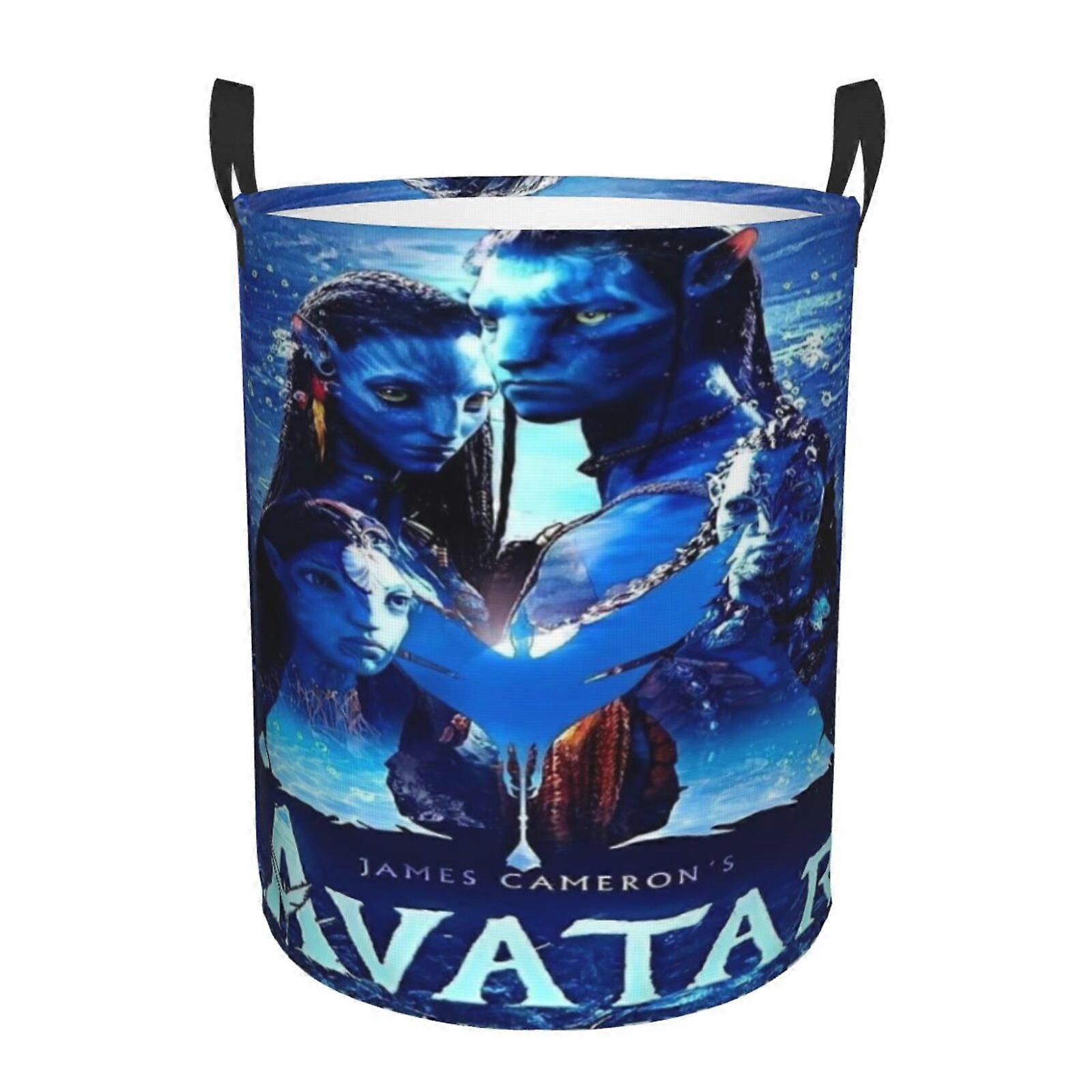 Avatar 3d Graphic Flame Laundry Basket Fire Flame Clothes Hamper Storage With Handle-SYS28156