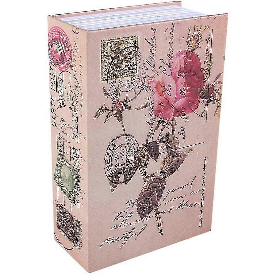 Security Box, Haofy Book Safe With Key, Dictionary Shape Cash Box, Lockable Book Safe For Storing Money, Rose Diary Style