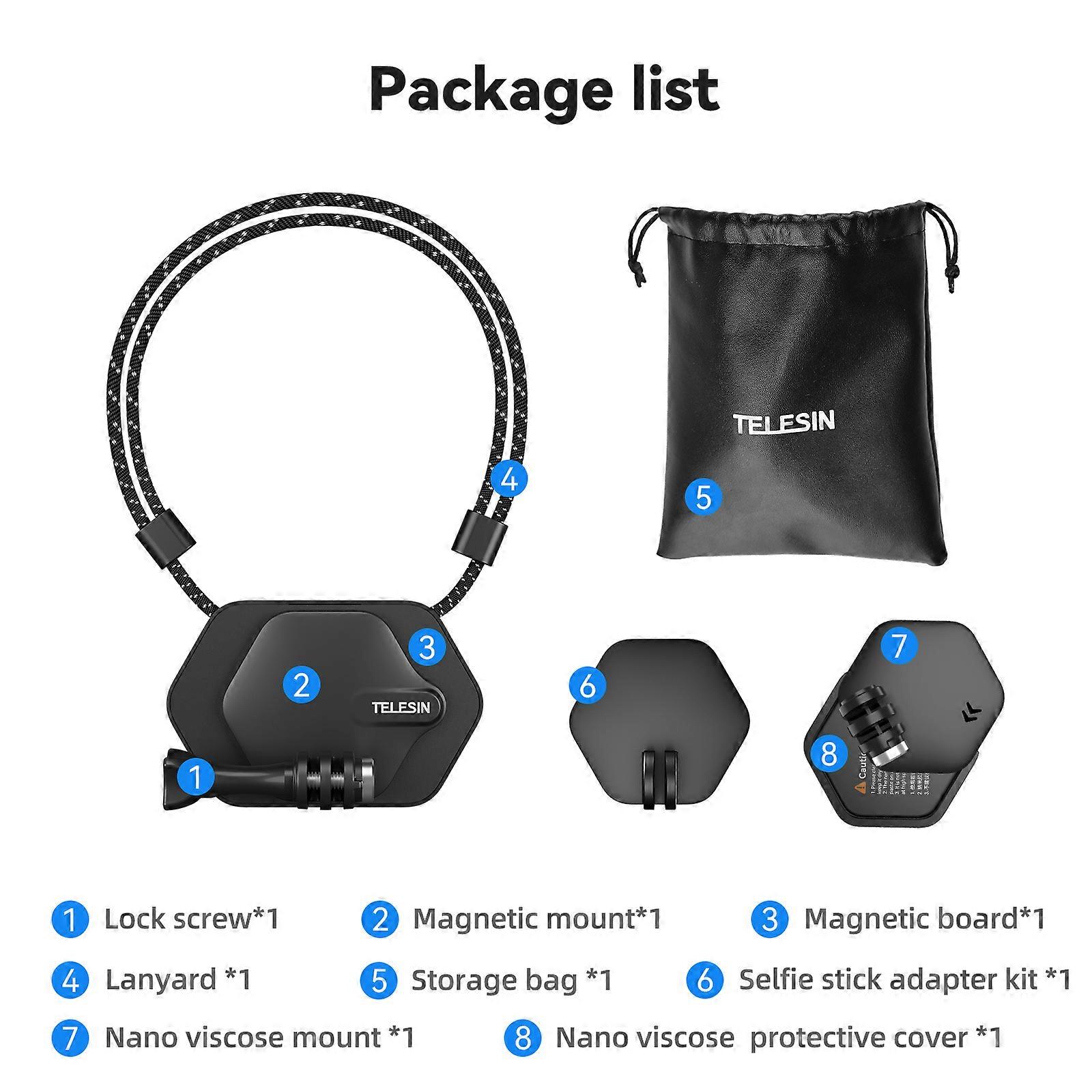 Action Camera Magnetic Quick Release Bracket Gopro Accessories Chest Strap for GoPro Hero Insta 360 DJI Mobile Phone