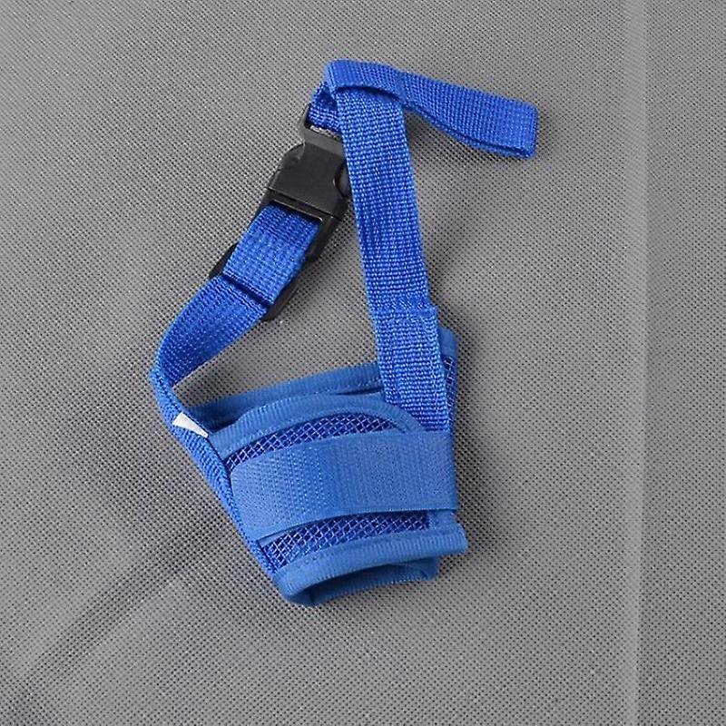 Breathable Waterproof Dog Muzzle: Anti-Bite, Soft Fabric, Adjustable (Blue, XL)