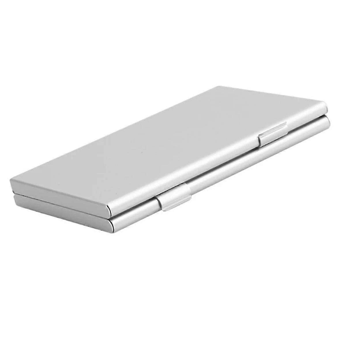 Aluminum Alloy SD & TF Card Holder Case, Double-Layer Large Capacity with EVA Slots for 6 SD Cards and 12 TF Cards