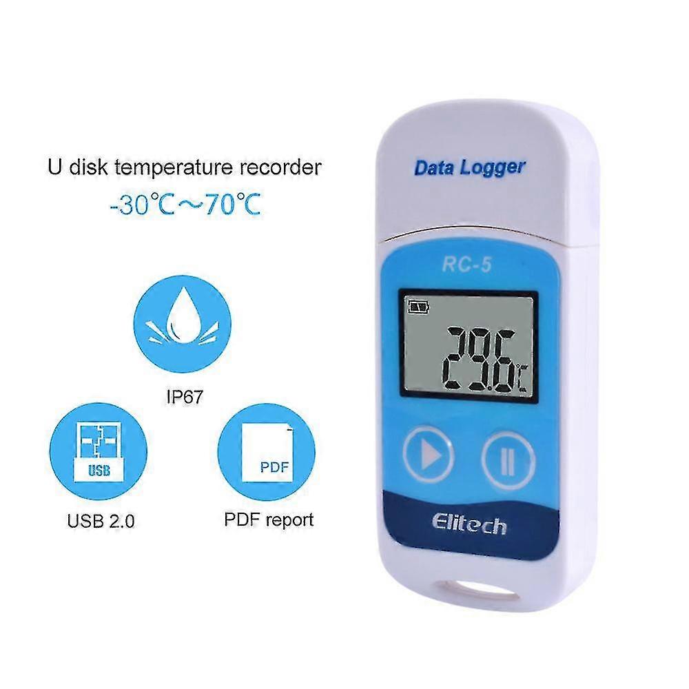 Rc-5 High-precision Digital Usb Temperature Data Logger For Warehouse Storage, Refrigerated Transport, Laboratory, Etc