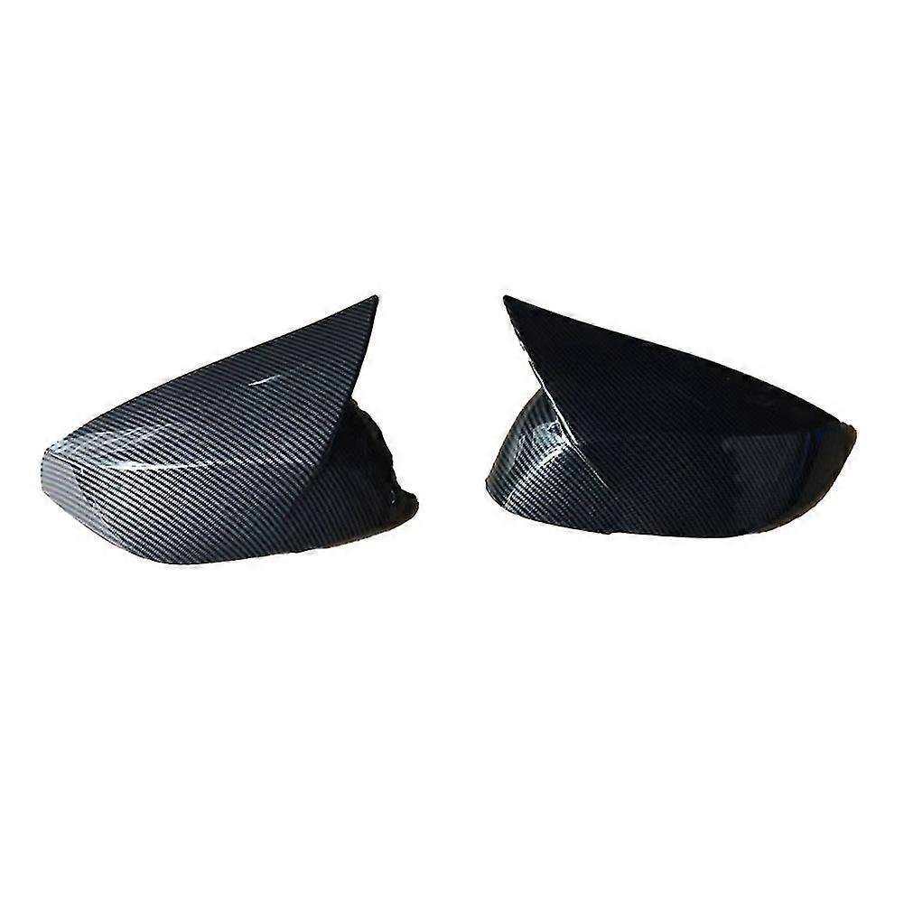 Rearview Mirror Cover For-- Q50 Q60 Q70 2014-2022 Carbon Fiber Ox Horn Side Mirror Shell Reverse Ca