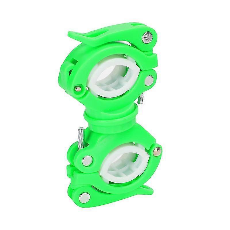 360 Degree Bike Light Flashlight Holder Cycling Camera Holder Bike Mount Holder For Led Torch Light Clamp Clip Bike, Mtb(green+white)