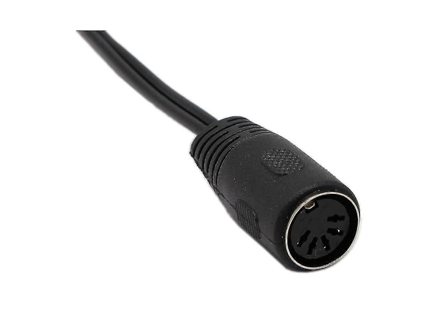 5-Pin DIN Female To 2x RCA Phono Male Audio Adapter Cable – 150cm/5ft, Shielded