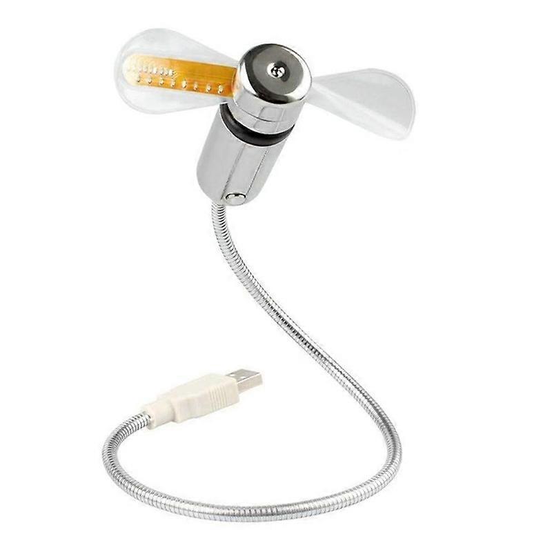 Creative Mini USB LED Clock Real Time Temperature Display Summer Cooling Fan