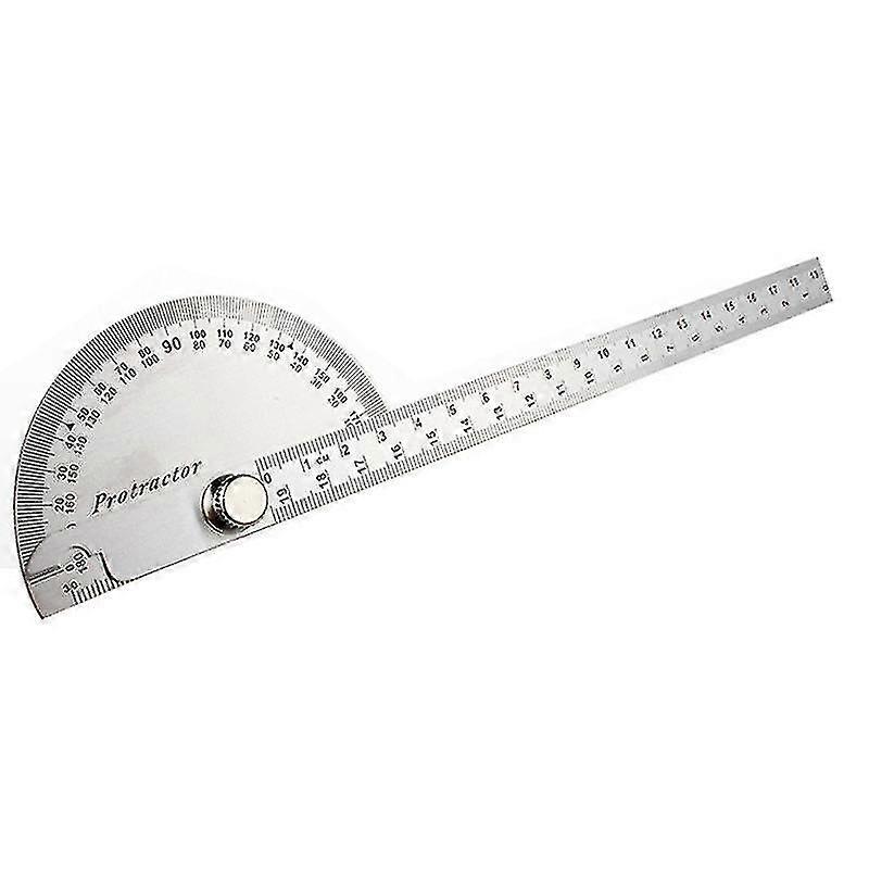 2 Pieces Angle Protractor Angle Finder Ruler Arm Swing Stainless Steel Protractor-
