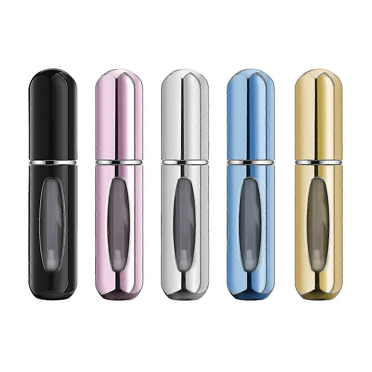 5pcs 5ml Perfume Atomizers, 5 Different Colors Refillable Perfume Atomizers