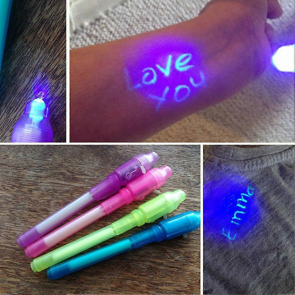 3Pcs UV Light Secret Message Invisible Ink Pen Counterfeit Money Bill Detector KAESI