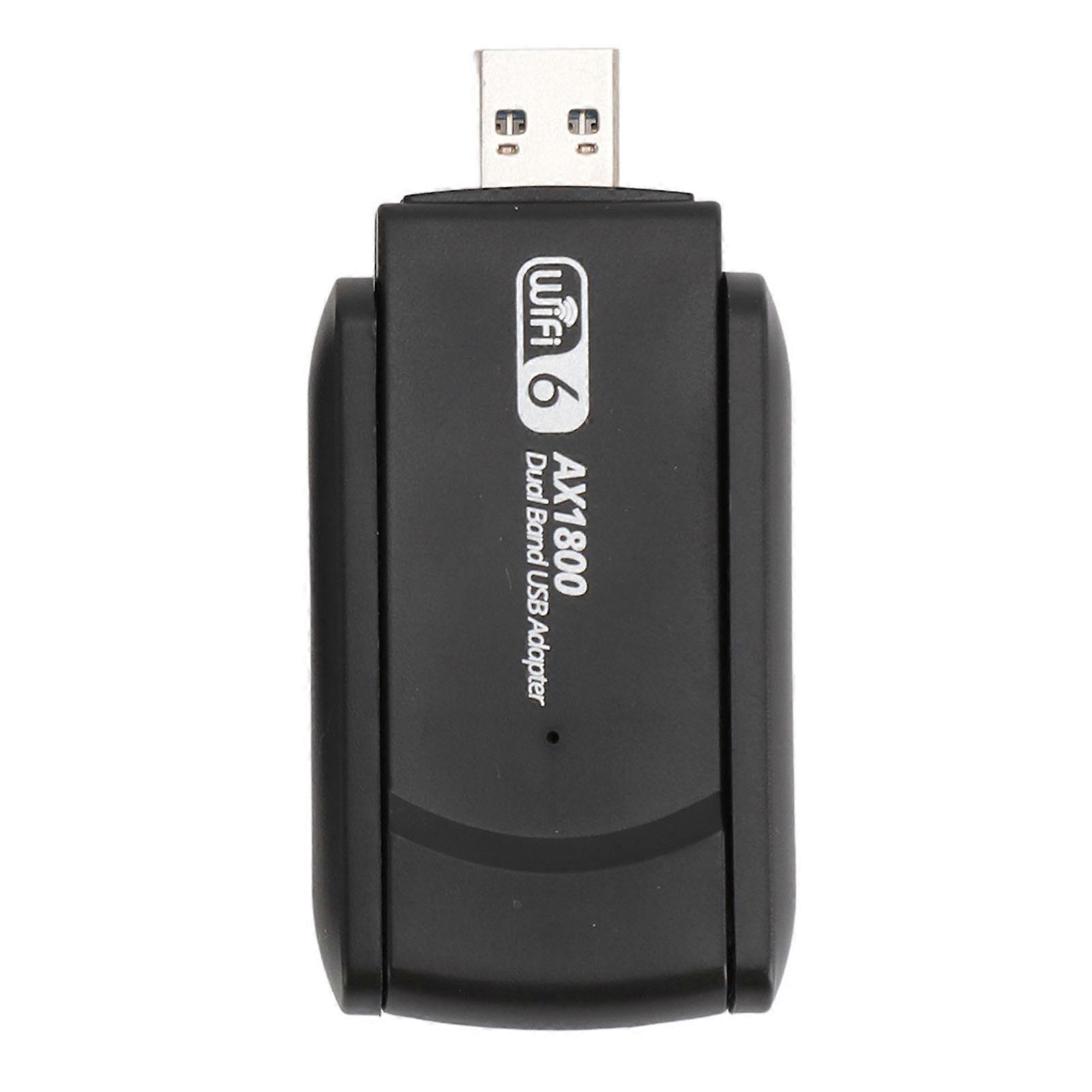 USB WiFi 6 Adapter 1800Mbps 2.4G 5G Dual Band Wireless Netzwerkadapter für Windows 10 11