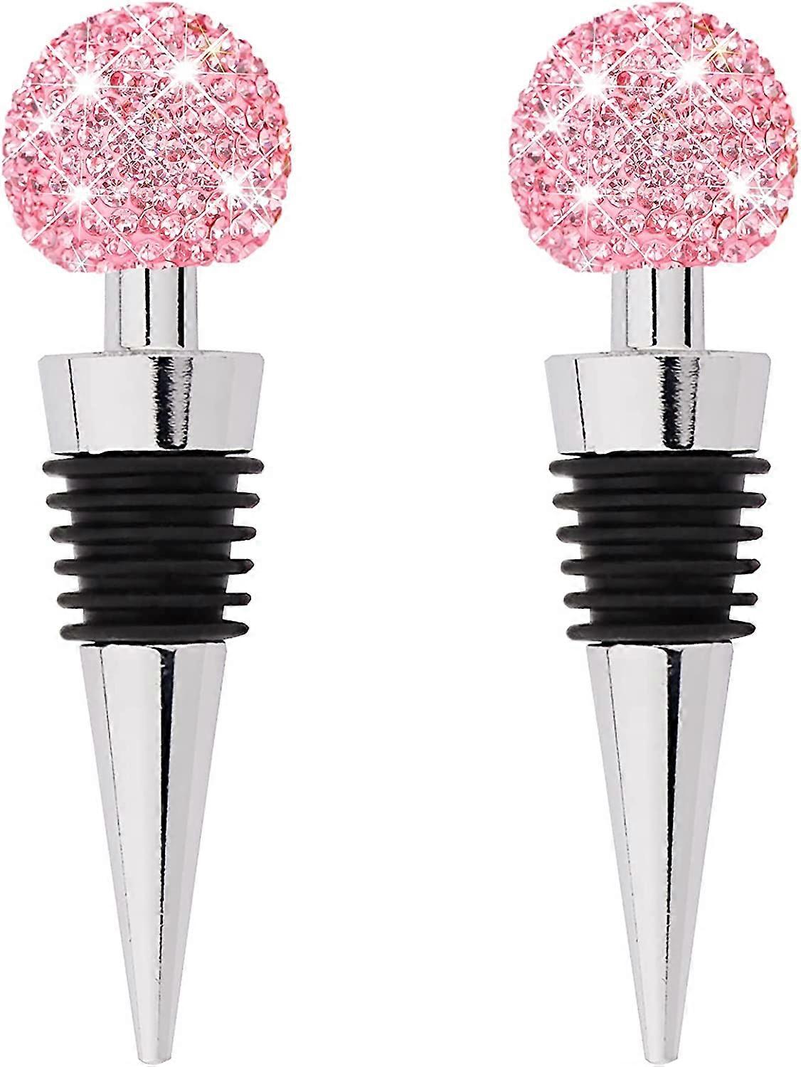 2 Pcs Decorative Wine Stoppers(Pink)