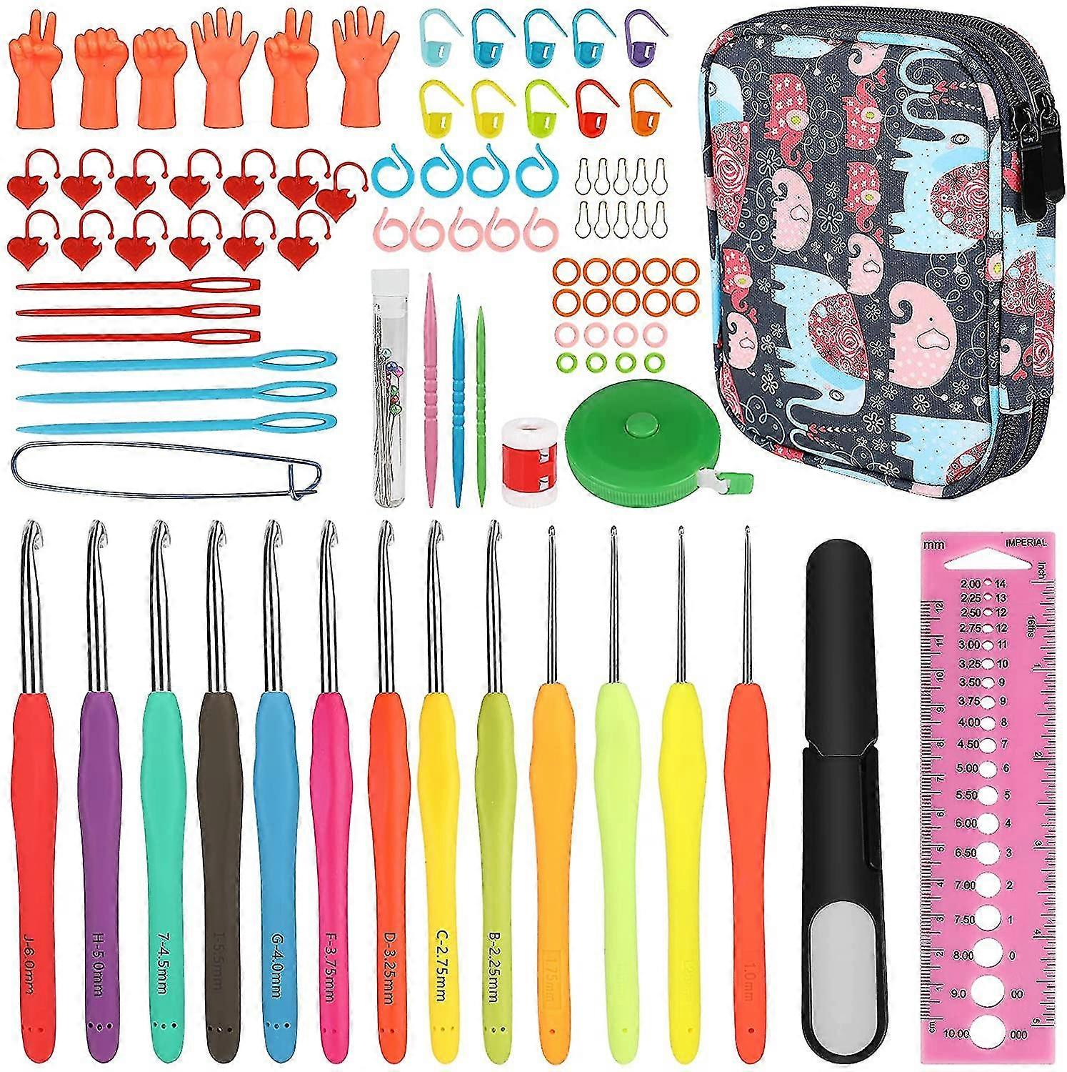 107 Pcs Crochet Hooks Set