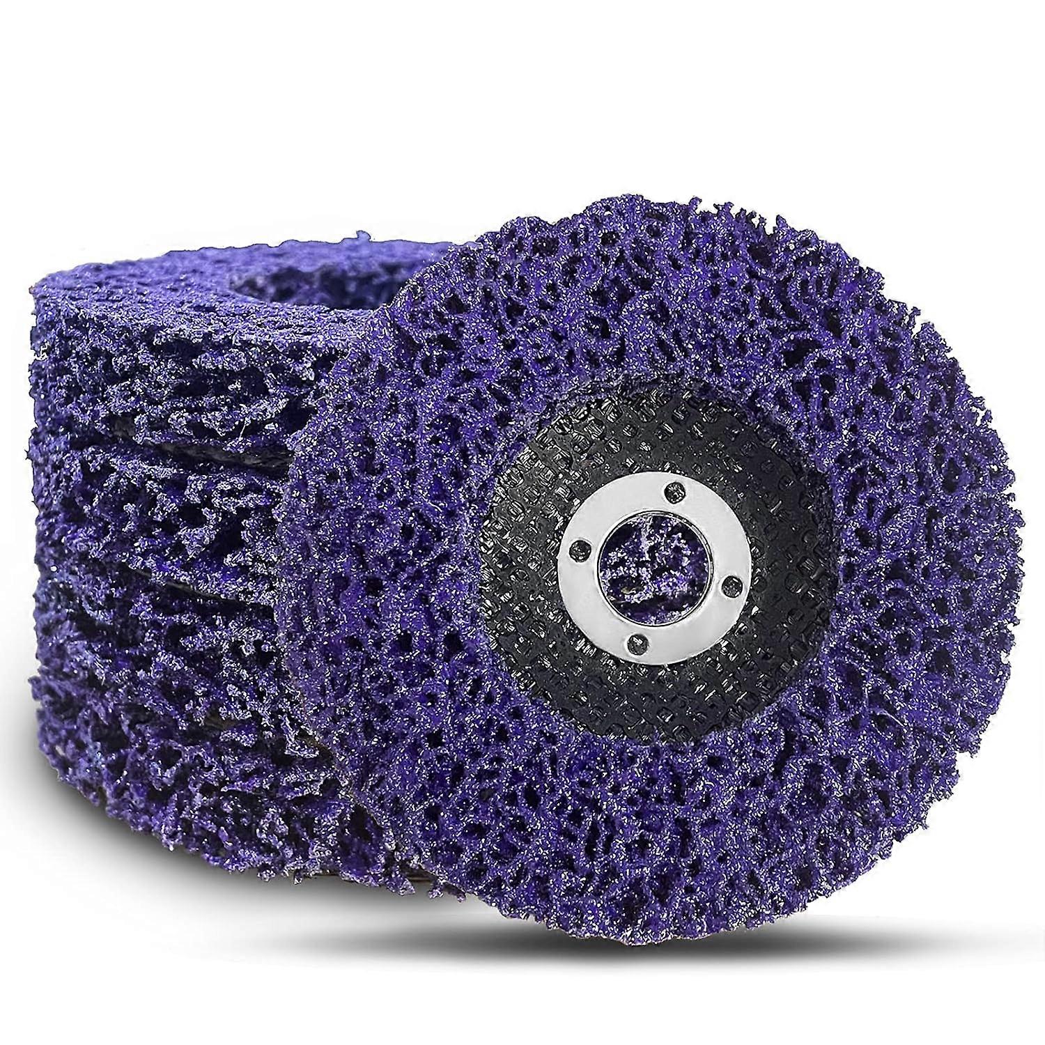 Set of 5 abrasive discs for angle grinders - For clean removal of wood, metal, paint, rust, oxidation - 11.5cm x 2.2cm GrooFoo