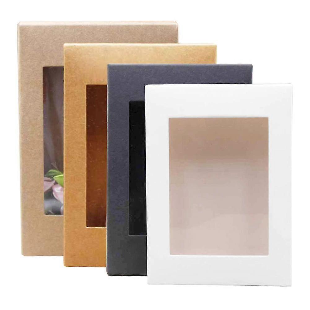 10pcs Paper Rectangle Wedding Party Candy Muffin Gift Packaging Box With Window