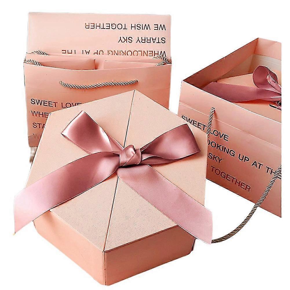 empty box, souvenir for girlfriends, gift bag packaging box (pink)