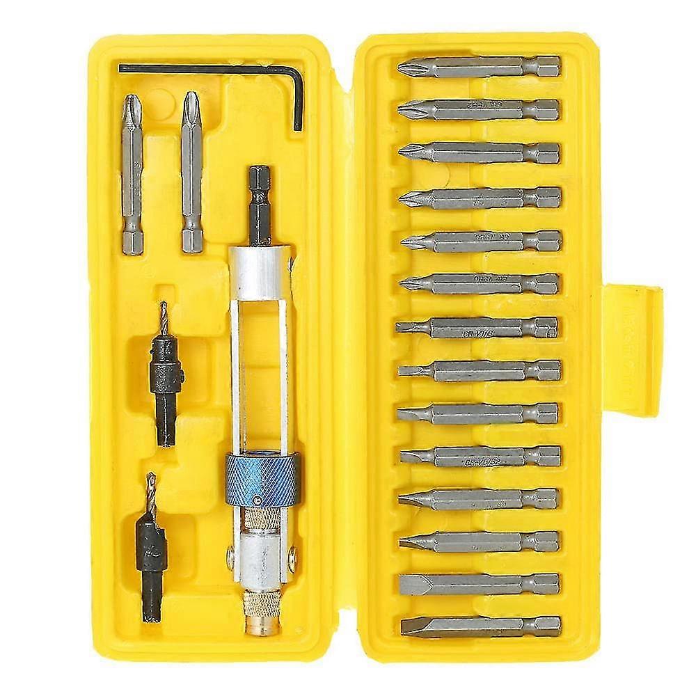 20pcs Double Drill Screwdriver High Speed Steel Tools Set Screwdriver Drill Bit Screwdriver