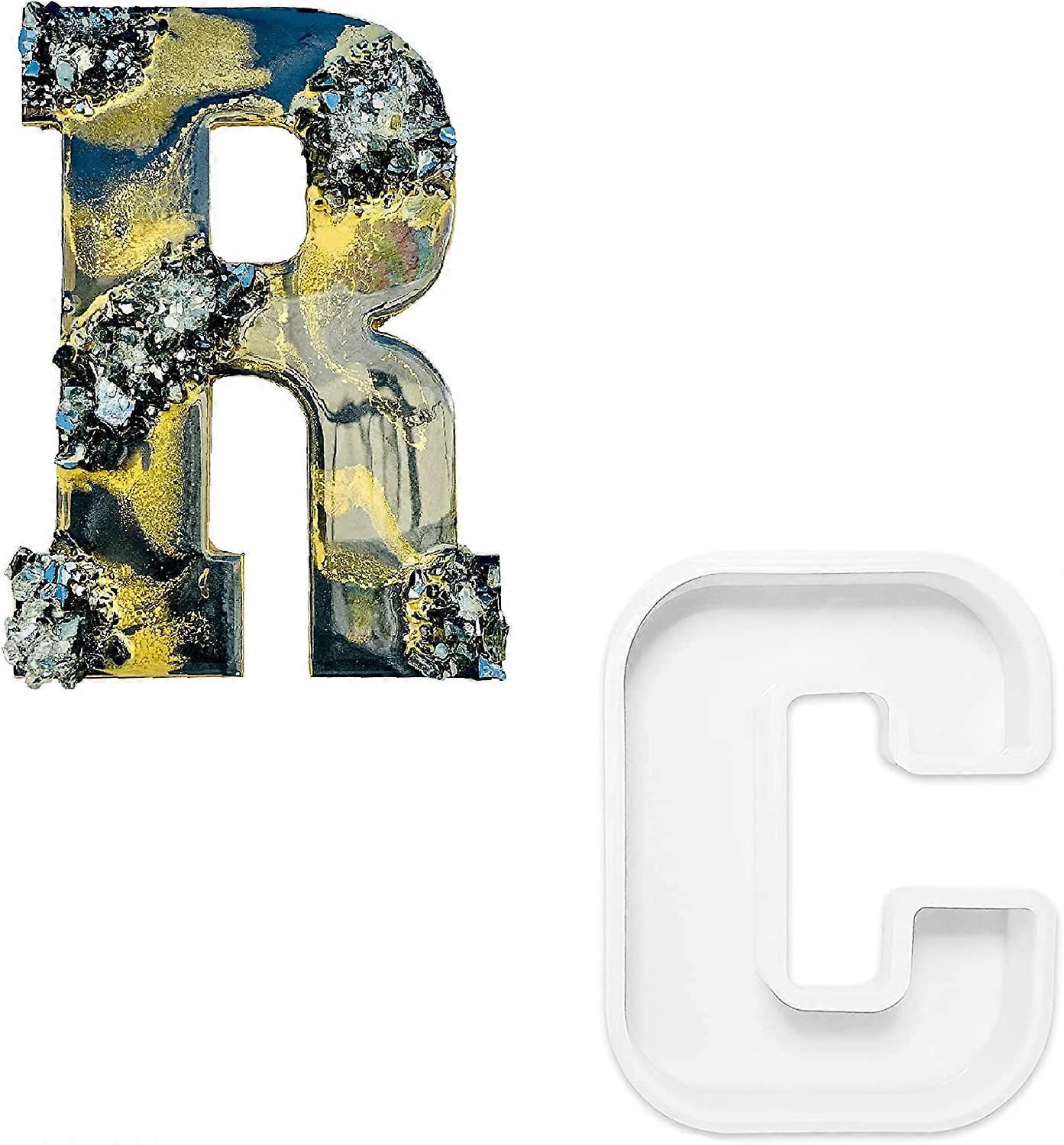 قالب الحروف ثلاثية الأبعاد ، 4 بوصة الأبجدية الكبيرة C قالب الايبوكسي سيليكون