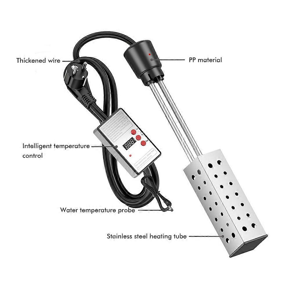 Household Electric Immersion Heater | High Power Submersible Water Heater for Pool, Bathtub | Thermostat & Auto Shutoff