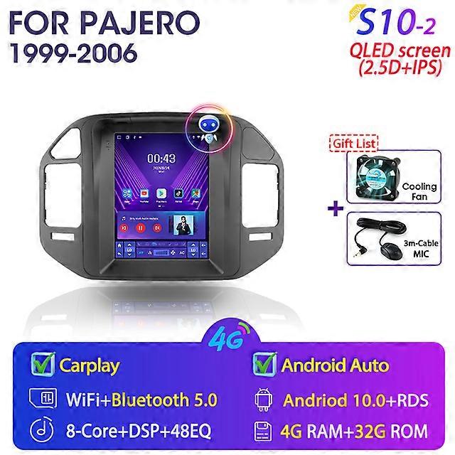 Android 11 Car Radio for Mitsubishi Pajero V60 68 V73 1999-2006 2Din Carplay Multimedia Head Unit Speaker Stereo Navigation 9.7"
