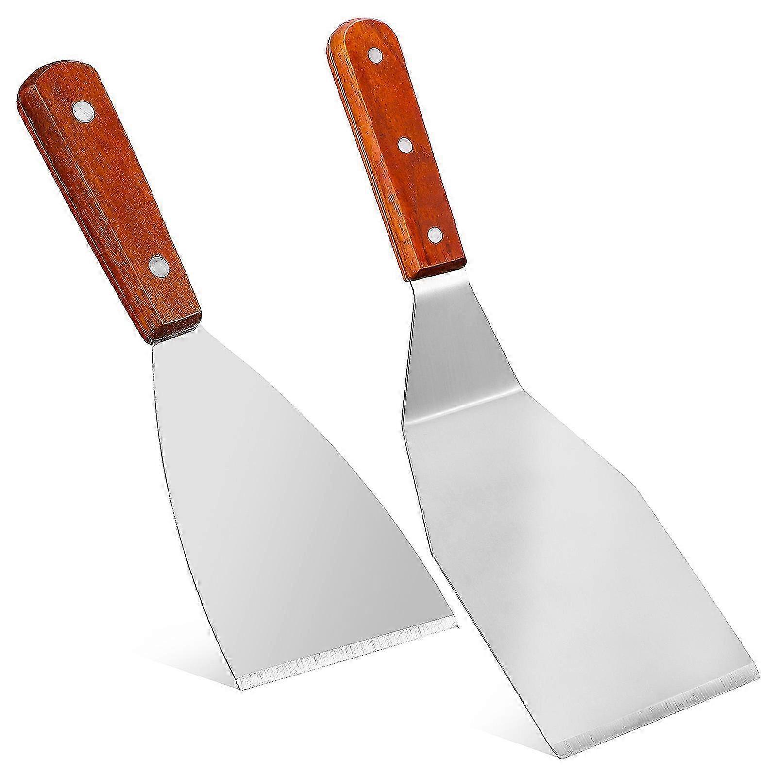 2 Pcs Cooking Spatulas Pancake Spatula Metal Baking Spatula Kitchen Accessory